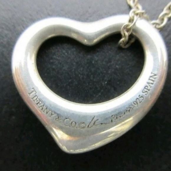 Authentic Tiffany Silver Open Heart Necklace - Picture 3 of 5
